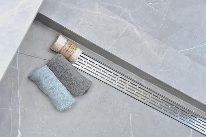 SereneDrains 304 Stainless Steel Brushed Nickel Linear Shower Drain Kit Broken - Image 2