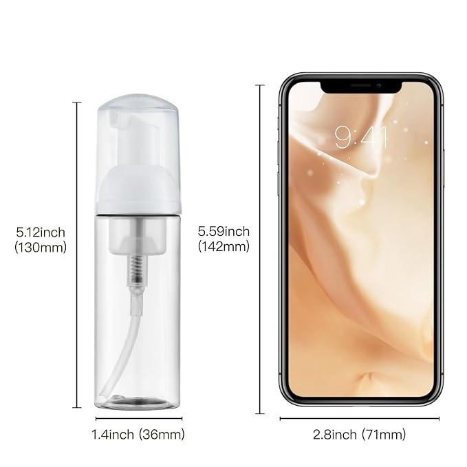 Tekson Soap Foam Bottle, Empty Travel Foaming Lash Shampoo - Image 5