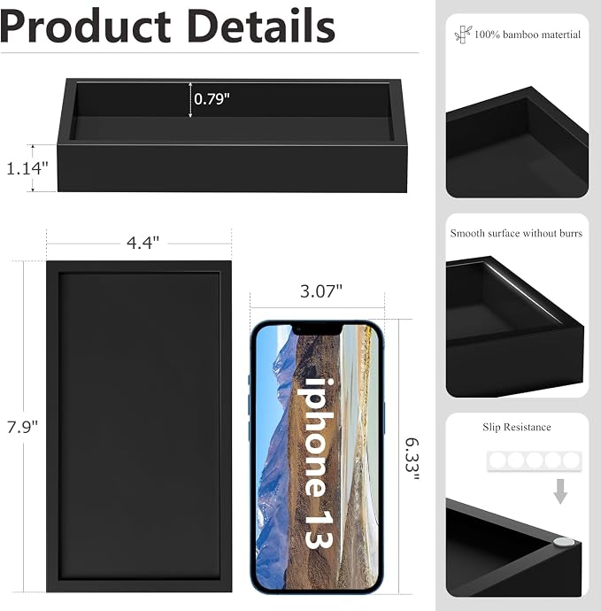ZHWS Small Bathroom Vanity Tray - Image 5