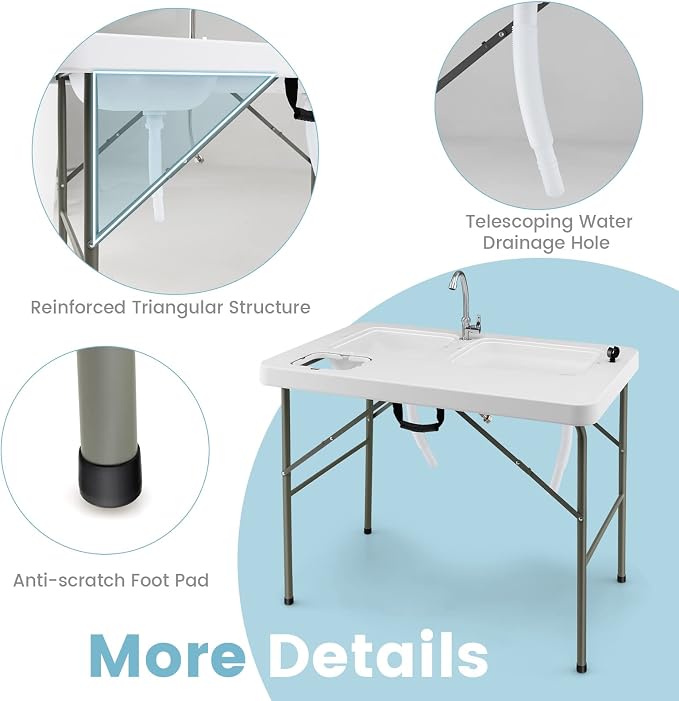 Goplus Folding Fish Cleaning Table - Image 8
