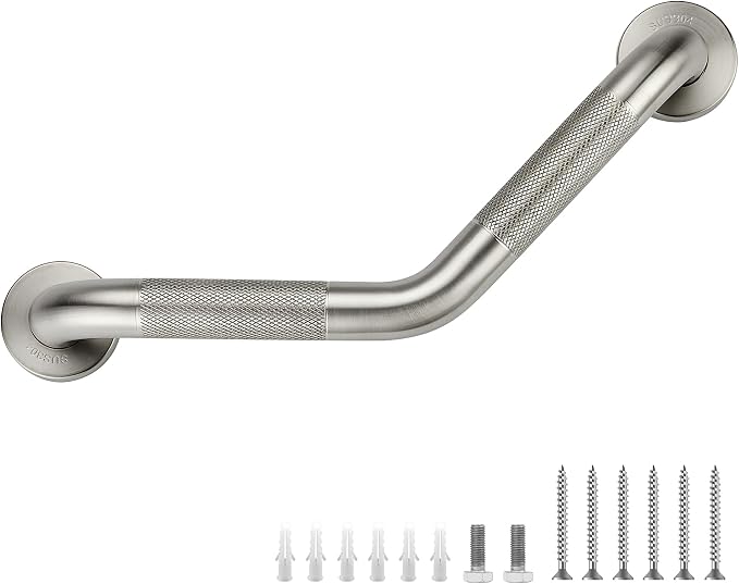 Grab Bars for Bathtubs and Showers- 1-1/4 x 16 Angled Shower Grab Bar for by JOY+DECOR