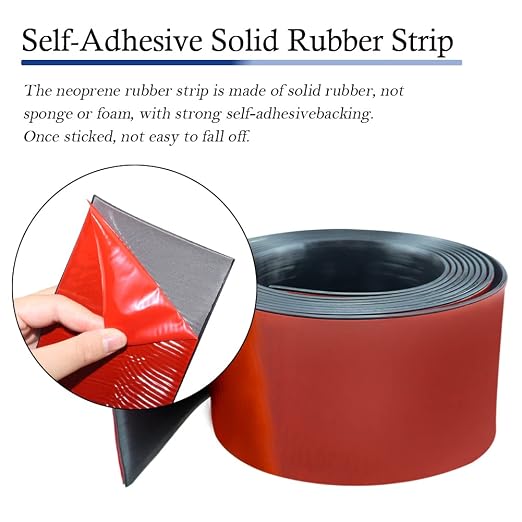 Neoprene Rubber Strips Self Adhesive Solid Rubber Sheets, Rolls & Strips - Image 2