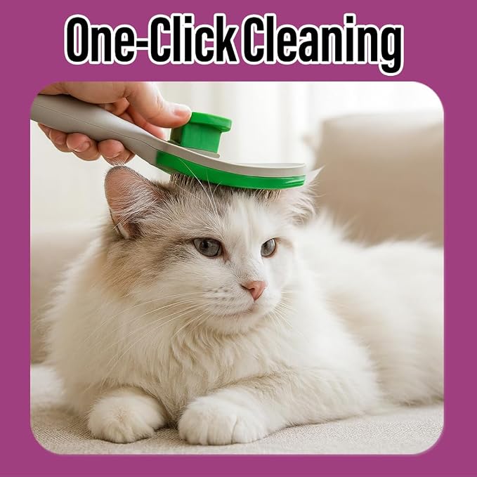 2 Pcs Self Cleaning Slicker Brush & Bath Brush - Image 9