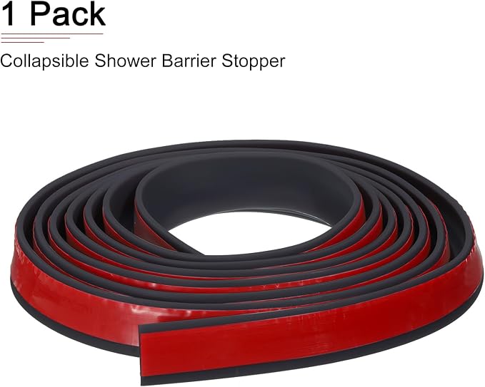 98"x0.8"x0.5" Collapsible Shower Barrier Stopper - Image 6