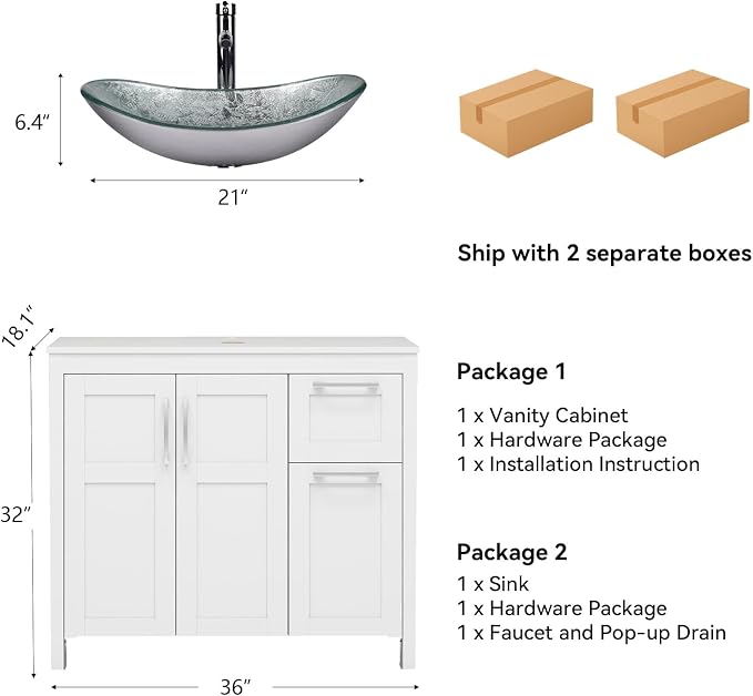 YOURLITE 36" Bathroom Vanity - Image 3