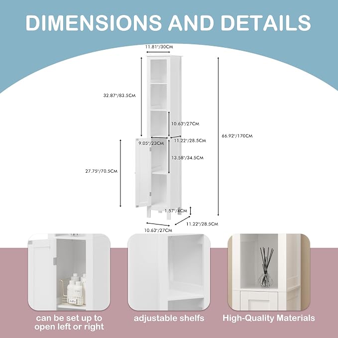 Tall Bathroom Storage Cabinet - Image 2