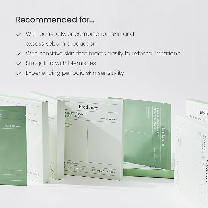 BIODANCE Refreshing Sea kelp Real Deep Mask, Overnight Hydrogel Mask, Oil & - Image 9