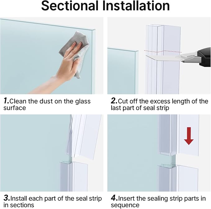 AmazerBath 5 PCS Shower Door Side Seal Strip - Image 6