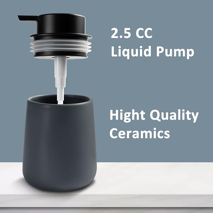 Soap Dispenser Ceramic with Easy-to-Press Pump Hand Lotion Liquid Dispenser - Image 5