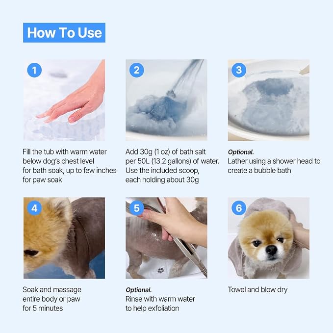 PetO’Cera Blue Marine Bath for Dogs, Deep Sea Water, Soothes Dry, Itchy Skin - Image 6
