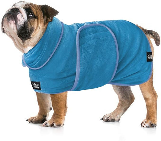 Tuff Pupper Fast Drying Dog Bath Robe | 800 GSM Plush Dog Towel by TuffPupper