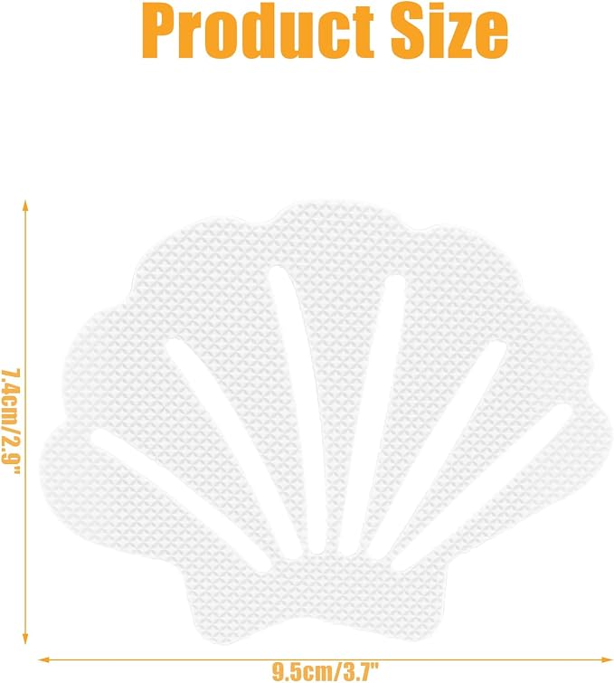 30 Pcs Non Slip Bathtub Stickers White Adhesive Decals Sea Shell Shape Shower - Image 7