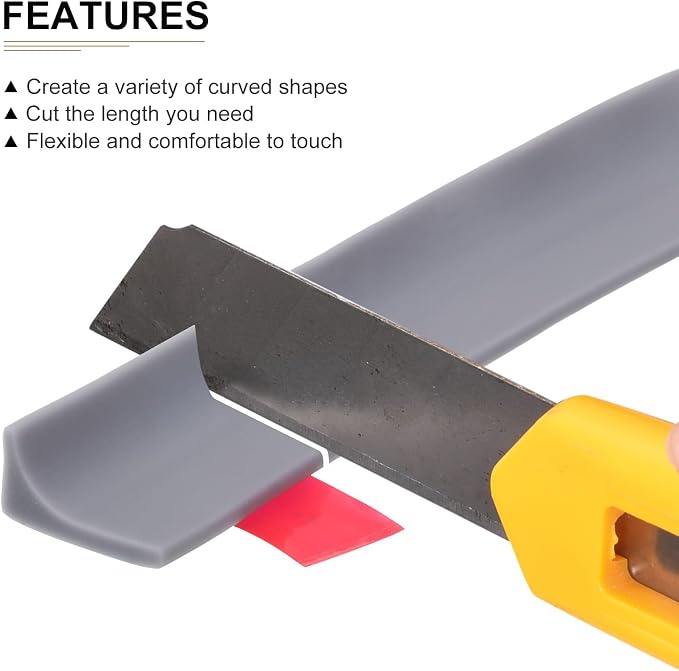 39"x0.8"x0.5" Collapsible Shower Barrier Stopper - Image 3