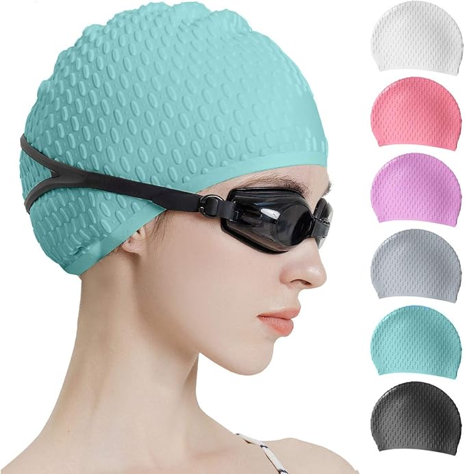 Tripsky Silicone Swim Cap, Comfortable Bathing Cap Ideal by Tripsky