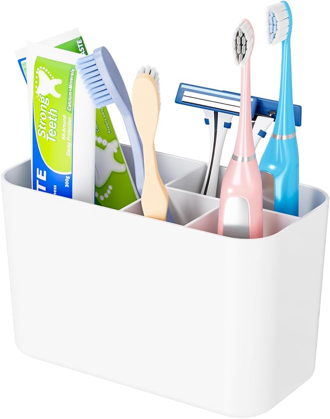 Electric Toothbrush Holder for Bathroom Countertop and Wall Mounted by SuoxingStorage