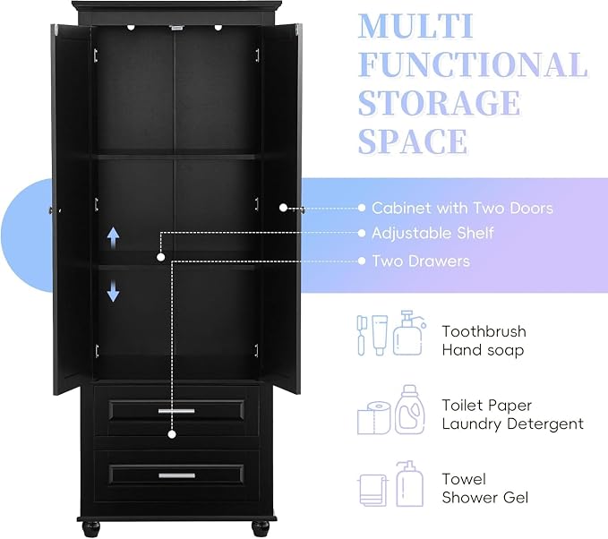 Tall Narrow Storage Cabinet - Image 5