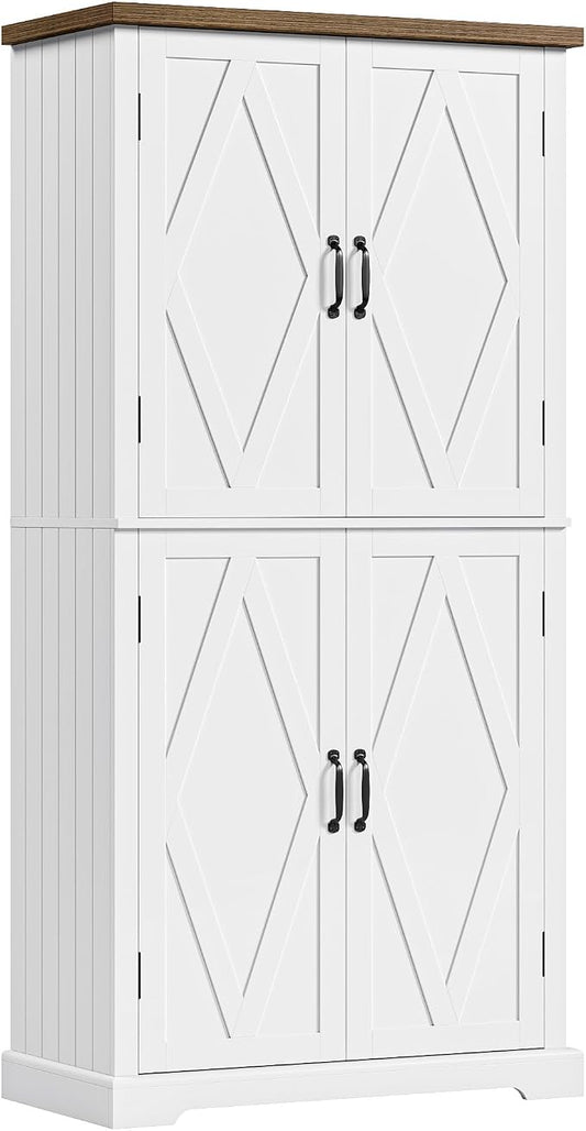 HOSTACK 64" Tall Pantry Cabinet, Modern Farmhouse Kitchen Pantry, Wood Bathroom by HOSTACK