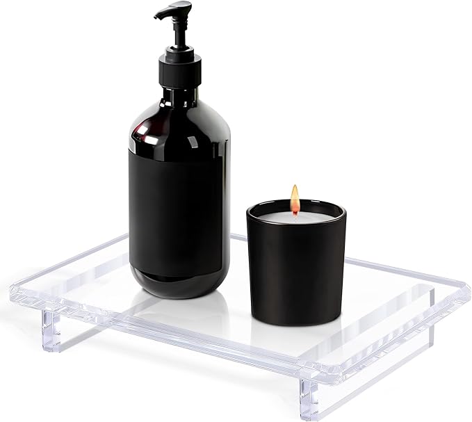 2 Pack Acrylic Soap Dish Tray 9"×5.9"×1.5" – Clear Waterproof Counter-top - Image 8