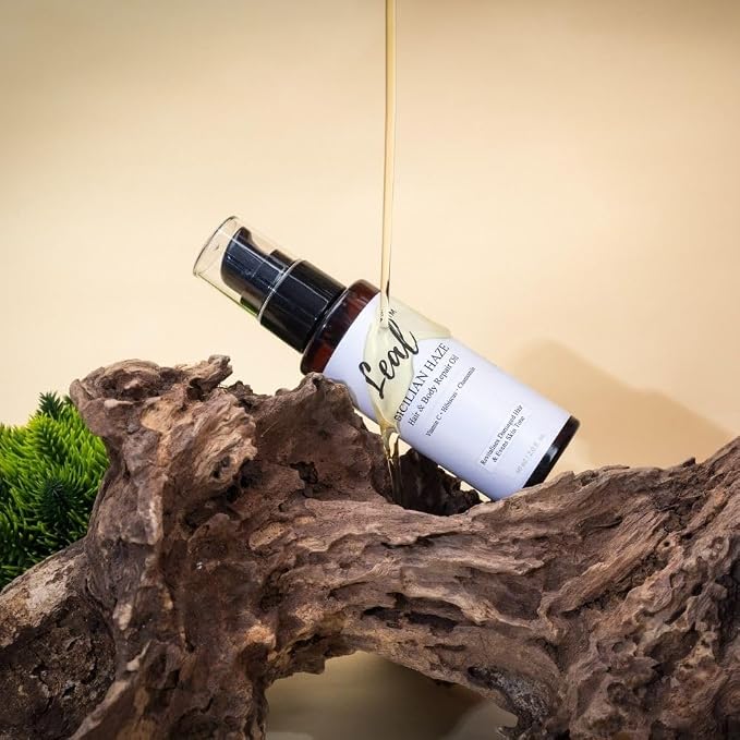 Leal Hair & Dry Body Oil, Brightening Glow Oil, Hibiscus Hair Oil, After Shower - Image 3