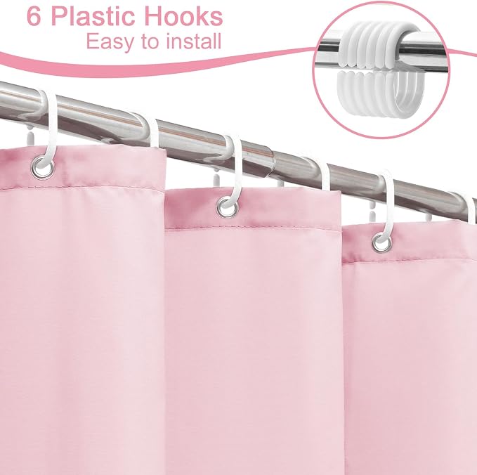 AooHome 36x72 inch Stall Shower Curtain Liner, Polyester Classic Solid Color - Image 6