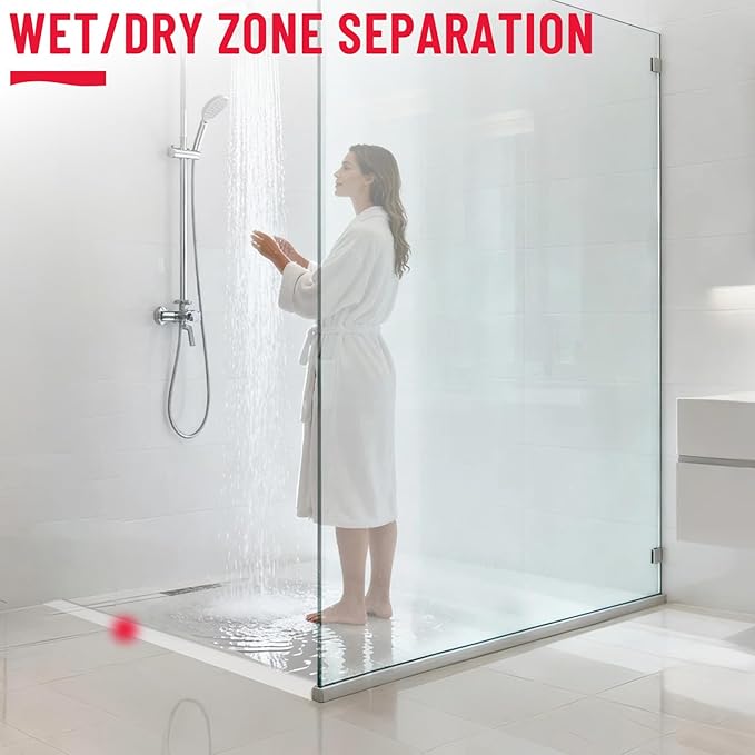 Shower Threshold Water Dam Barrier – 39in Self-Adhesive, Waterproof, Flexible - Image 2