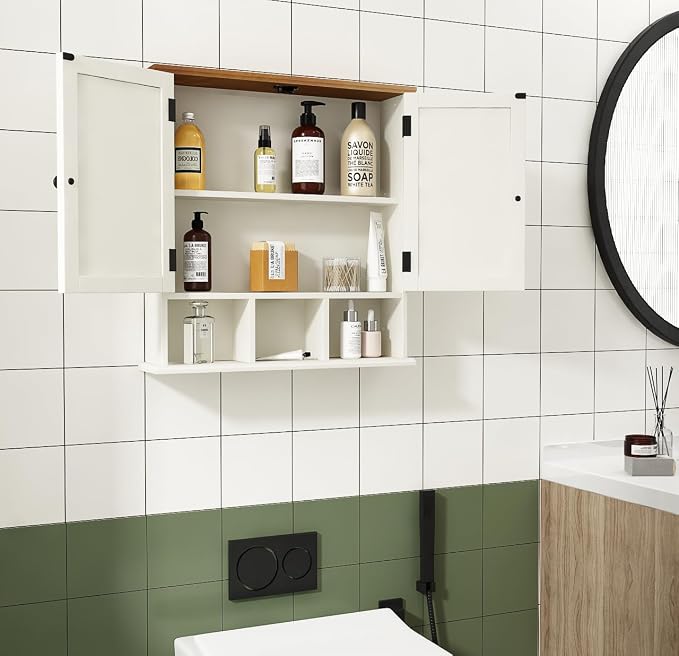 ChooChoo Bathroom Cabinet Wall Mounted 2-Door - Image 2