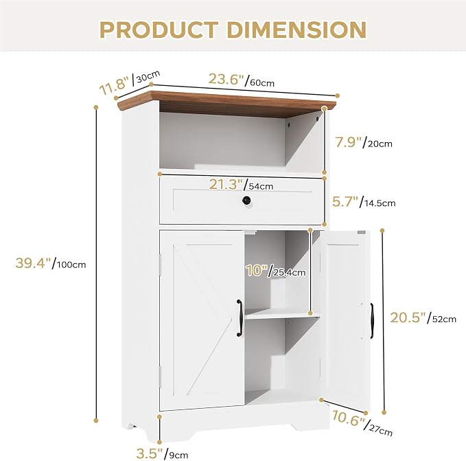 Floor Cabinet, Farmhouse Storage Cabinet - Image 2