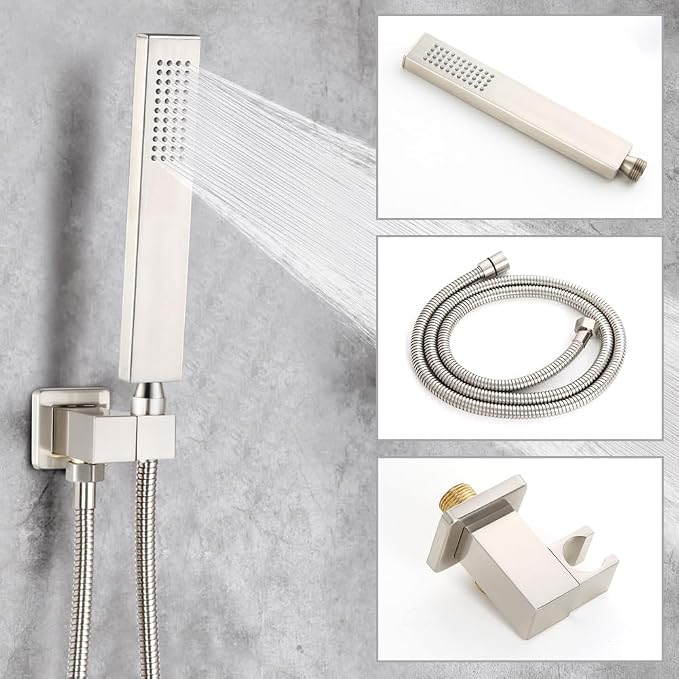 POP SANITARYWARE Shower Tub Faucet Set Brushed Nickel Bathroom 8 Inch Shower - Image 3