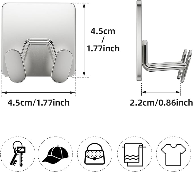Adhesive Shower Hooks for Inside - Image 5