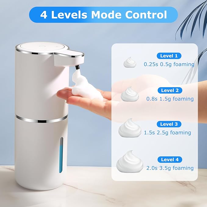 2 Pack Automatic Soap Dispensers, 12.8oz/380ml USB Touchless Automatic Foaming - Image 5
