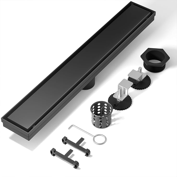 Linear Shower Drain, 304 Stainless Steel by Mirravative