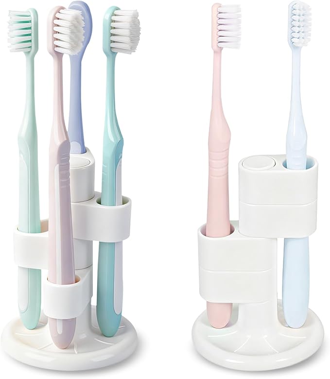 2 Pack 360° Rotating Toothbrush Holder by Unknown