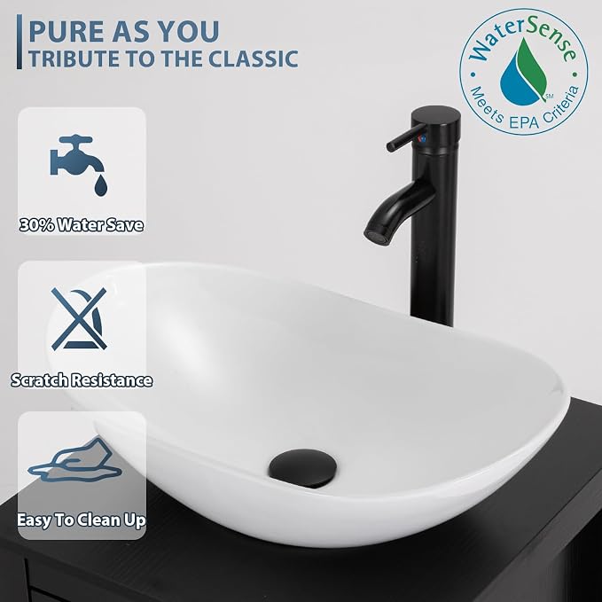 eclife 24" Modern Bathroom Vanity Sink Combo Freestanding Cabinet - Image 6