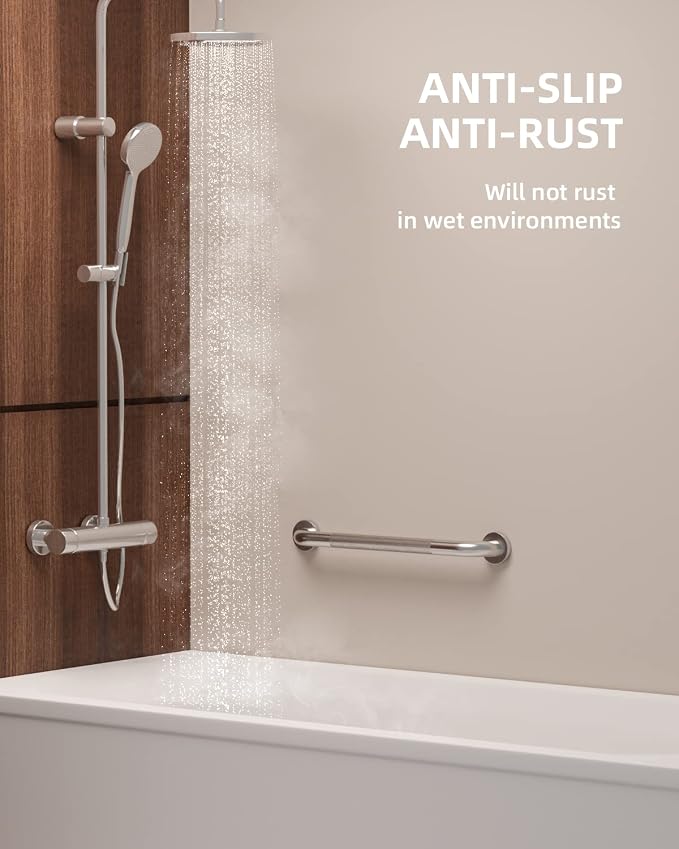 20 Inch Anti Slip Shower Grab Bar, Munzong Stainless Steel Bathroom Grab Bar - Image 5