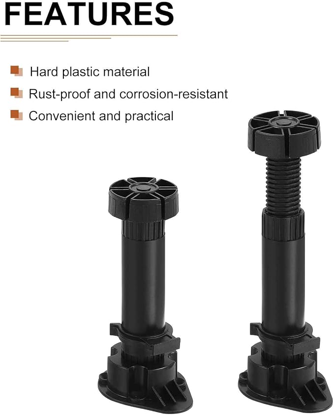 150x44mm Adjustable Leveling Feet - Image 3