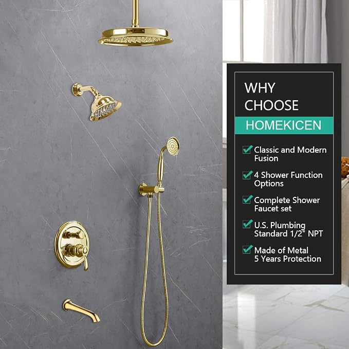 Dual Antique Shower Head System - Image 2