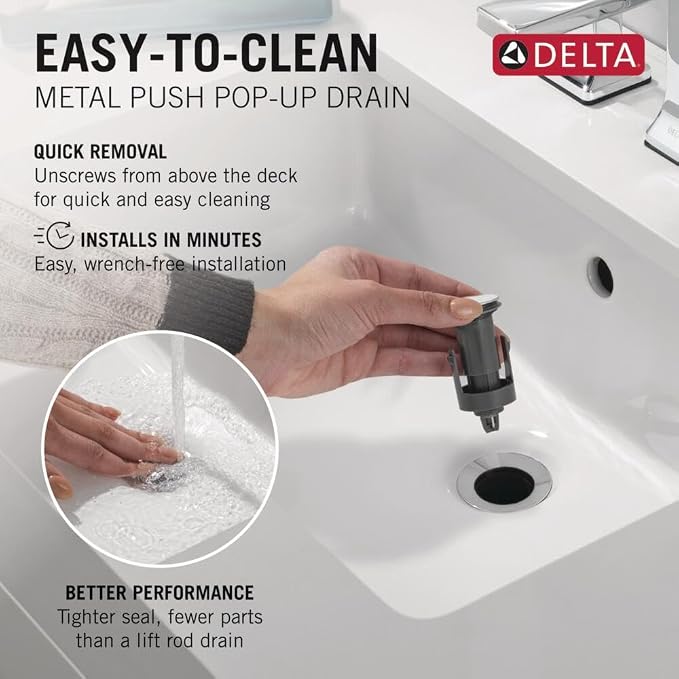 Delta Arvo Centerset Bathroom Faucet, Chrome 2-Handle Bathroom Faucet, Delta - Image 7