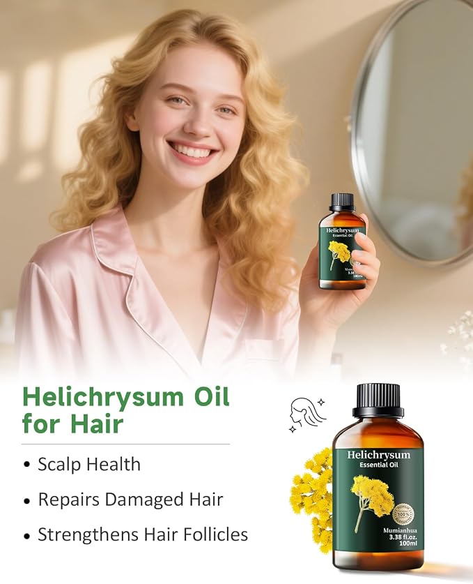 Helichrysum Essential Oil Pure, Mumianhua Natural Helichrysum Oil - Image 4