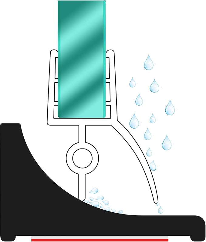 39Inch Shower Threshold Water Dam, Self-Adhesive Silicone Shower Barrier Water - Image 2