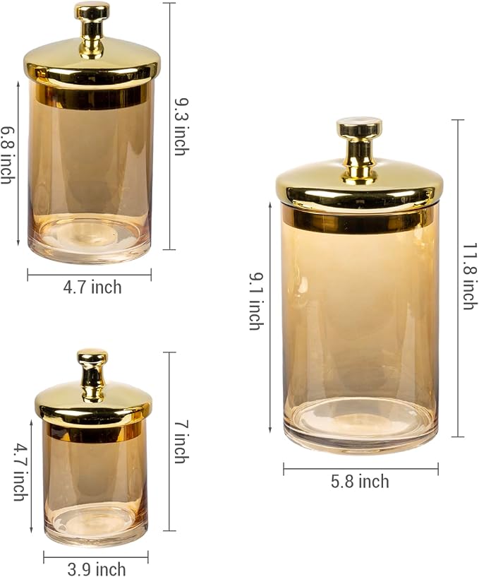 MyGift Glass Apothecary Jar Set - Image 6