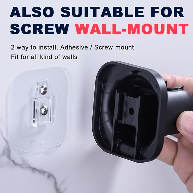 Handheld Shower Head Holder, Adhesive Showerhead Bracket, Angle Adjustable - Image 5