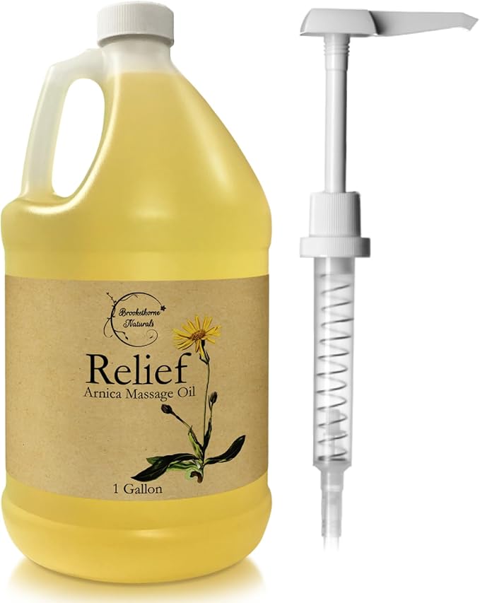 Relief Arnica Massage Oil for Massage Therapy | for Sports & Athletic | All by BrookethorneNaturals