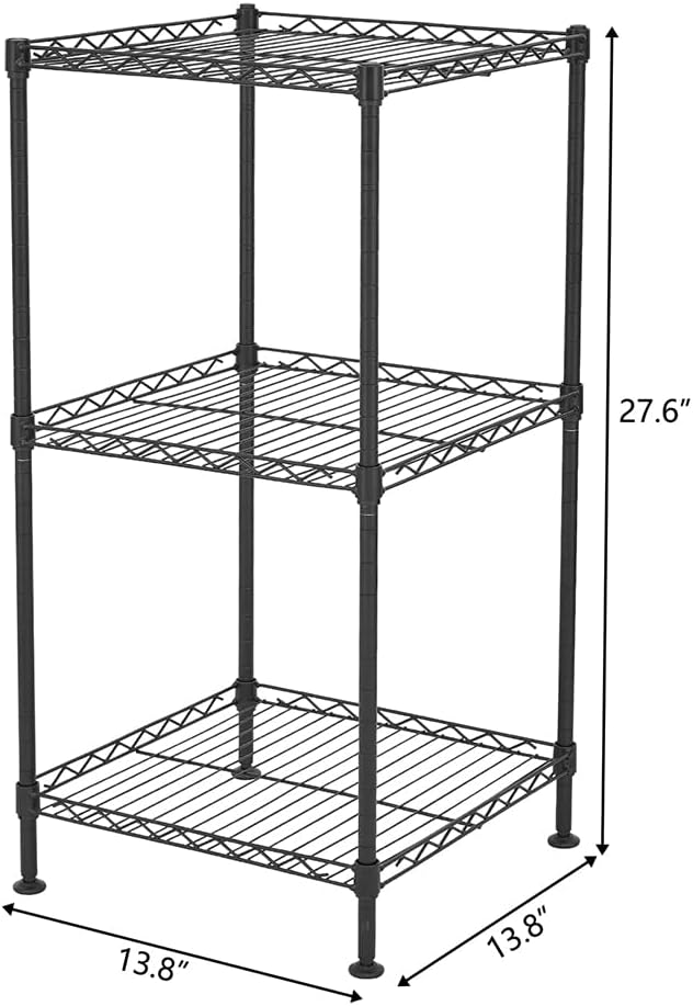 3 Tier Storage Racks Shelving, Heavy Steel Pantry Shelves, Adjustable Wire - Image 3