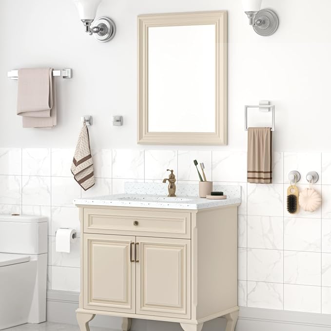 Bathroom Hardware Accessories Set: 7-Pieces Bath Towel Bar Set, Towel Racks - Image 9