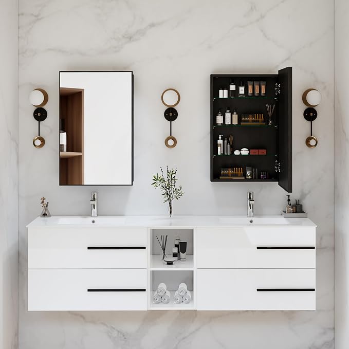 Black Bathroom Medicine Cabinet - Image 7