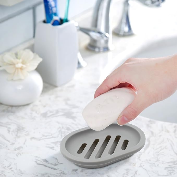 Topsky 2-Pack Soap Dish with Drain, Soap Holder & Saver, Easy Cleaning - Image 4