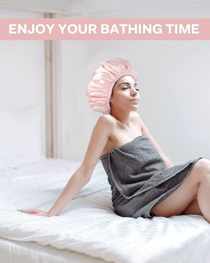 Aquior Shower Cap, Triple Layer Shower Cap - Image 5