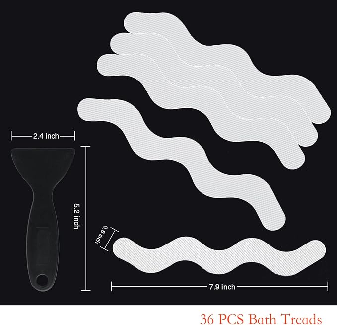 Patented 36 PCS Anti Slip Shower Stickers, Safety Bathtub Strips Adhesive Decals - Image 3