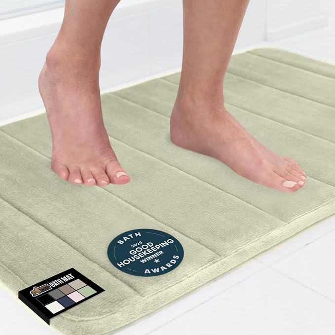 GORILLA GRIP Memory Foam Bath Mat, Soft Absorbent US Designed Bathroom Rug by GorillaGrip