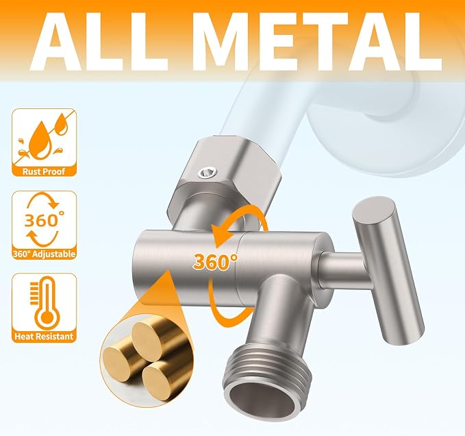 All Metal Shower Head Elbow Adapter, Adjustable Shower Head Extension Adapter - Image 3